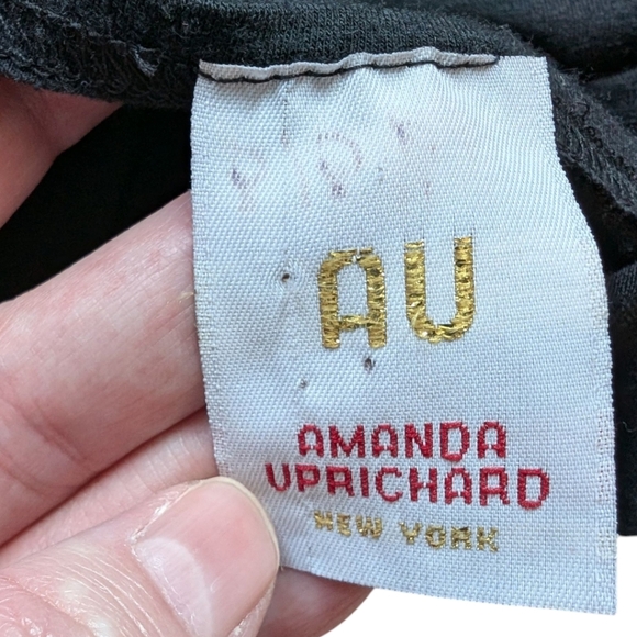 Amanda Uprichard Halter Top Women Med Y2K Whimsigoth Indie Boho Backless Black - Picture 6 of 9